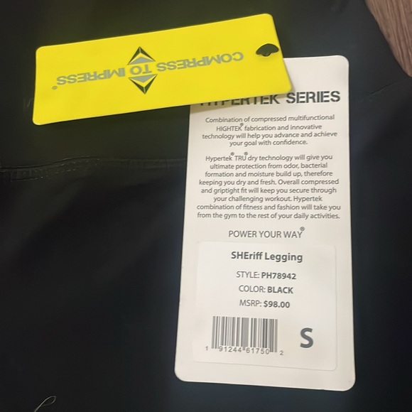 Hypertek Women's SHEriff Leggings Black Compression Hiking Trekking Sz.S!NWT - Picture 2 of 5